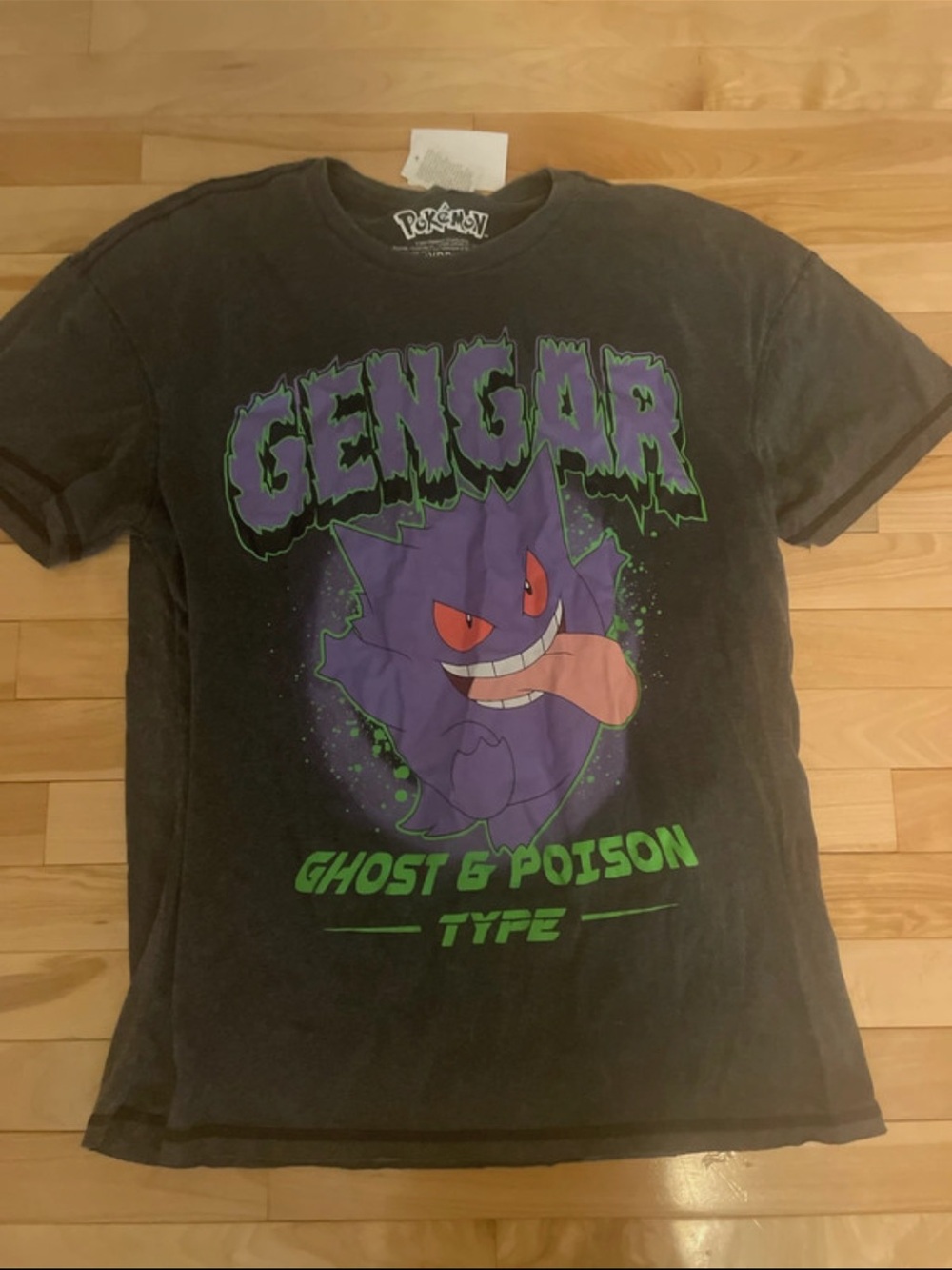Pokemon Gengar Tee - Black with Purple & Green